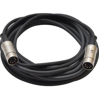 Seismic Audio - 5 Pin MIDI Cable 20 Feet - Metal Headshell