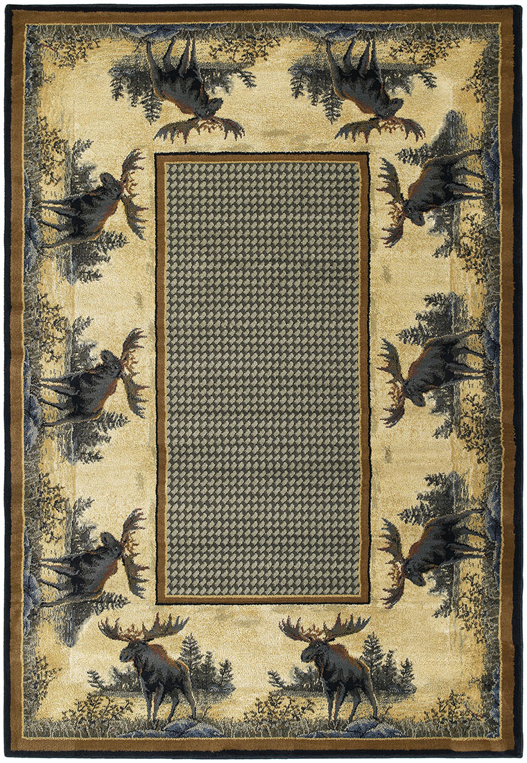 United Weavers Hautman Genesis Northwood Moose Natural Area Rug 5'3