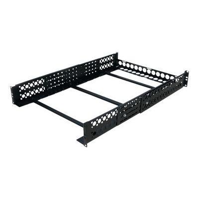 Startech.com Unirails2u 2u Fixed 19 Adjustable Depth Universal Server Rack Rails - Rack Rail - Black - 2u - 19 - For P/n: 4postrack12u  4postrack25u  4postrack4