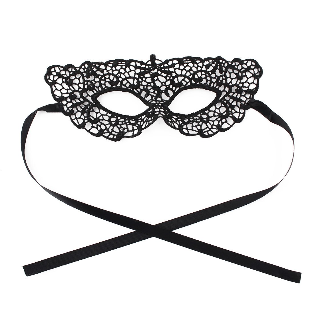 Lady Costume Fancy Party Masked Ball Dress Eyepatch Eyemask Lace Eye Mask Black