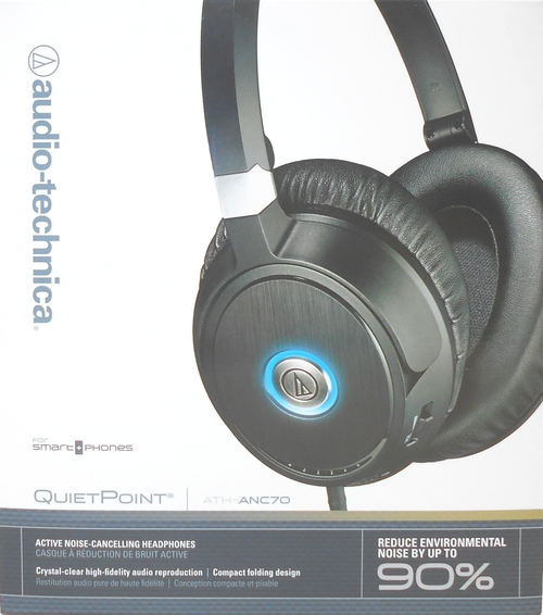 Audio-technica Quietpoint Active Noise-cancelling Headphones - Stereo - Black - Mini-phone - Wired - 570 Ohm - 10 Hz - 25 Khz - Over-the-head - Binaur