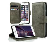 Ulak [luxury Matte Series] [stand Function] With Credit Card Slots Synthetic Leather Case Cover For Iphone 6 Plus / Iphone 6s Plus (5.5 Inch)- Dark Brown