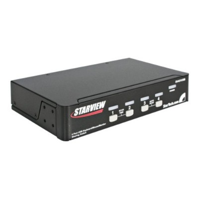Startech.com Sv431usb 4-port Vga Usb Kvm Switch Mit Hub - Vga Kvm Umschalter Für 4 Pc's - Desktop Kvm Switch Mit 4x Usb 2.0  1x Vga Buchse