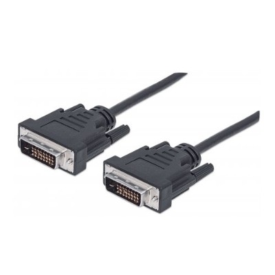 Manhattan 371803 Digital Video Cable - Dvi-d Dual Link Male To Dvi-d Dual Link Male  Black  3m (10ft)