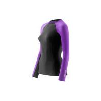 Skins A200 Women's Long Sleeve Thermal Jersey Round Neck - Black/Purple