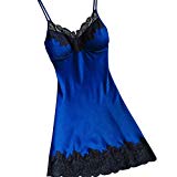 baskuwish Sexy Ladies Lingerie Sleepwear Women Babydoll Robe Underwear Night Dress Blue