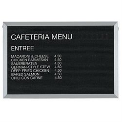 Open Face Aluminum & Felt Changeable Letter Board - 24 H x 36 W