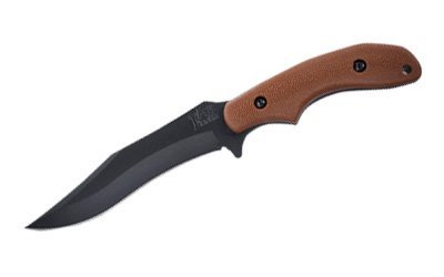 Ka-Bar Adventure Baconmaker, FDE Polyester Handle, Black Blade, Pl.