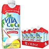 Vita Coco Coconut Water, Peach Mango - Naturally Hydrating Electrolyte Drink - Smart Alternative to Coffee, Soda, and Sports Drinks - Gluten Free - 16.9 Ounce (Pack of 12)