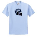 Florene Decorative II - image of Cartoon film camera with sample photos - T-Shirts - Youth Light-Blue-T-Shirt Med(10-12)