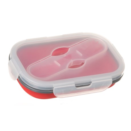 Collapsible Lunch Box With Spoon And Fork - 22 Oz., Bpa-free