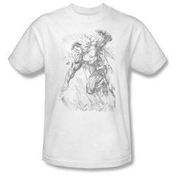 Mens SUPERMAN Short Sleeve PENCIL CITY TO SPACE Small T-Shirt Tee