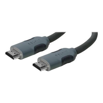 Belkin Am22302-12 Hdmi Cable - Hdmi (m) To Hdmi (m) - 12 Ft - Double Shielded - Dark Gray