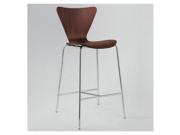 Euro Style Tendy-c Counter Chair, Wenge Chrome Finish - 2826
