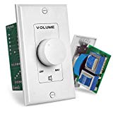 Wall Mount Volume Control Knob - Flush In-Wall Plate Rotary Style Adjustment 20 - 20kHz Frequency Response Companion for Hi-Fi Four-Pair Speaker Selector w/ Audio & Video Compatibility - Pyle PVC1