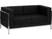 Imagination Series Black Leather Love Seat By Flash Furniture