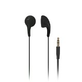 iLuv iEP205BLK Bubble Gum 2 Flexible, Jelly-Type Stereo Earphones - Black