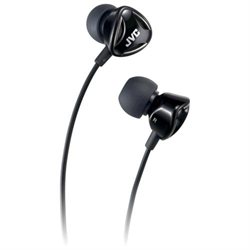 JVC Black HA-FXC80 Earphone - Stereo - Black - Wired - 16 Ohm - 8 Hz 25 kHz - Gold Plated - Earbud - Binaural - Open - 3.94 ft Cable