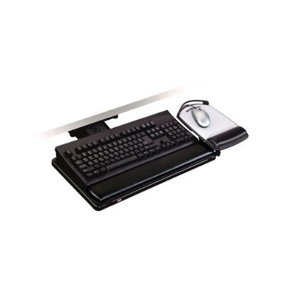 3m Akt101le Adjustable Keyboard Tray  Lever Adjust Arm  11.7 In X 24.4 In X 7.2 In 17.75in Track  Adjustable Platform