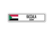 Kassala, Sudan Street Sign Sudanese Flag City Country Road Wall Gift