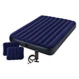 Intex 68765E Classic Downy Airbed Set with 2 Pillows and Double Quick Hand Pump, Queen