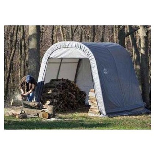 8' Round Style Shelter - Size / Color: 8' x 16' x 8' / Green