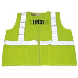 Sheriff Print Mesh-Vest-with-Radio-Inner-Pockets - size: XX-large