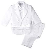 Spring Notion Baby Boys' White Classic Tuxedo with Tail Small/3-6 Months