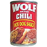 Wolf Brand Hot Dog Sauce 11oz Cans (Pack of 12)