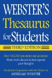 Webster's Thesaurus for Students, Third Edition
