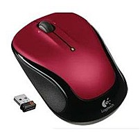 Logitech 910-002651 M325 Wireless Mouse - Web Scrolling - 2.4 Ghz - Usb - Red