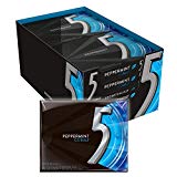5 Gum Peppermint Cobalt Sugarfree Gum, 15 Piece (10 Pack)