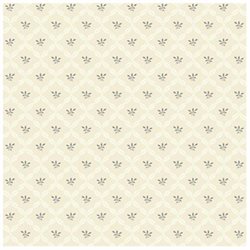Black and White Ribbon Harlequin Wallpaper - Color: Cream
