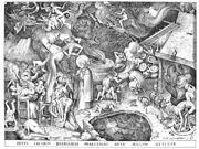 Saint James The Greater Nsaint James (the Greater) And The Magician Hermogenes Copper Engraving 1565 Possibly By Pieter Van Der Heyden After Pieter Brueghel The