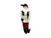 22" Enchanted Black And Red Poseable Whimsical Christmas Elf Figure