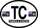 Turks & Caicos oval decal for auto, truck or boat