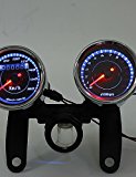 Iztoss Universal LED Motorcycle Tachometer Odometer Speedometer Gauge