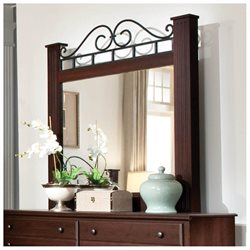 Standard Furniture Charleston Rectangular Mirror In Brown Cherry