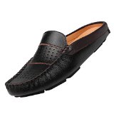 Men's Leather Slip On Loafer Half Slipper Driving Moccasins Shoes