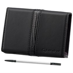 Sony LCJ-THC/B Jacket Case with Stylus - Leather - Black
