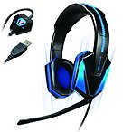 Accessory Power Engxh10100bkus Enhance Gx-h1 Pc Gaming Headset With Virtual 7.1  - Surround - Black/blue - Usb - Wired - 16 Hz - 20 Khz - Over-the-head - Binaural - Circumaural