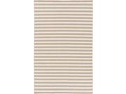 5' X 8' Lakeshore Divisions Wicker Brown And Ivory White Area Throw Rug