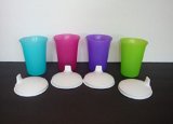 Tupperware Bell Tumbler Sippy Cups with Seals Set of 4 New