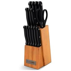 PureLife 15-Piece Knife Block Set