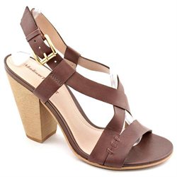 Madison Harding Peggy-O Womens Brown Open Toe Leather Dress Sandals Shoes