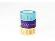 2" X 75 Yardspurple, Blue, And Yellow Ebay-branded Packaging Tape Multi-pack
