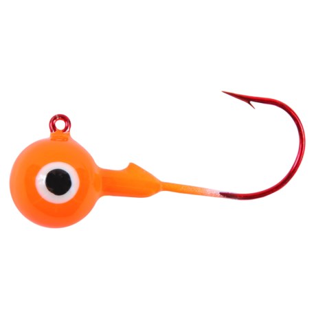 Round Head Red Hook Fishing Jig - 1/16 Oz.