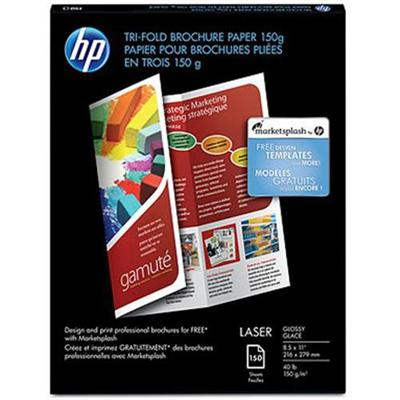 Hp Inc. Q6612a Tri-fold Brochure Paper - Glossy - 5.5 Mil - 8.5 In X 11 In - 160 G/m² - 150 Sheet(s) Photo Paper - For Laserjet 3200  Laserjet Enterprise Cm4540
