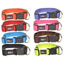 Dogline Comfort Microfiber Soft Padded Pet Puppy Dog Collar Nylon Reinforecement (4 sizes and 8 colos available)