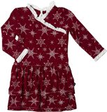 Kickee Pants Print Drop Waist Dress (Baby) - Brick Snowflake-0-3 Months